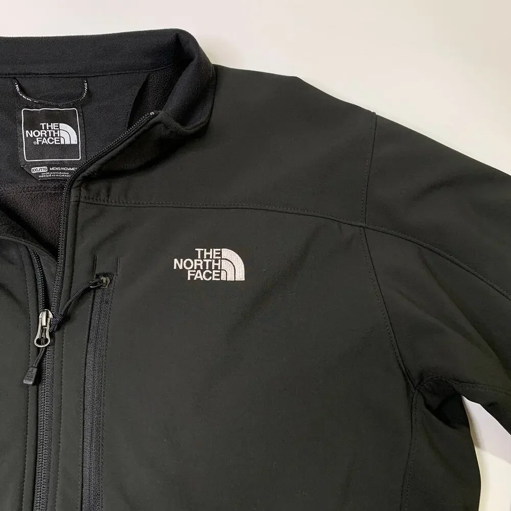 The North Face Jacket Mens 2XL Black Apex Bionic Softshell Fleece Lined Full Zip